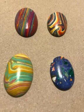 DIY 4 (Four) Agate Artisan Gemstone Pendants